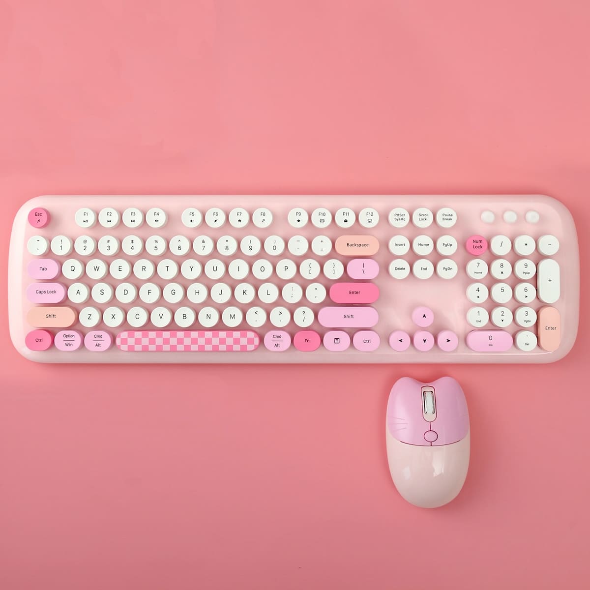 Bežična tastatura i miš roze za djevojčicu