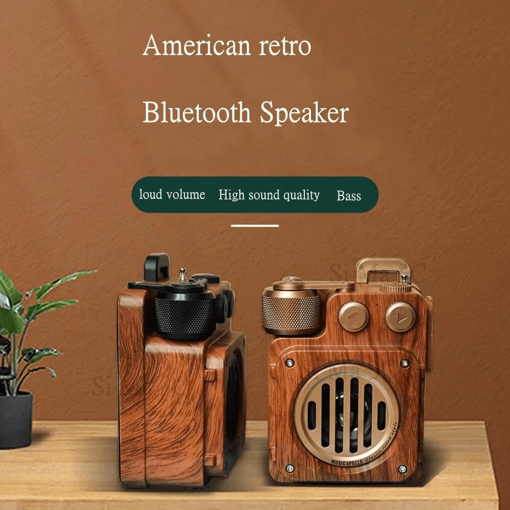 bežični radio prijemnik retro radio u drvenom vintage stilu