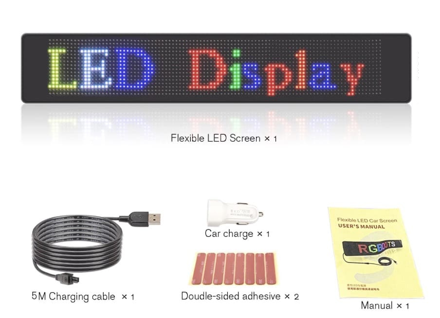 Reklamni panel led displej u punoj boji fleksibilan programabilan za mobilne uređaje