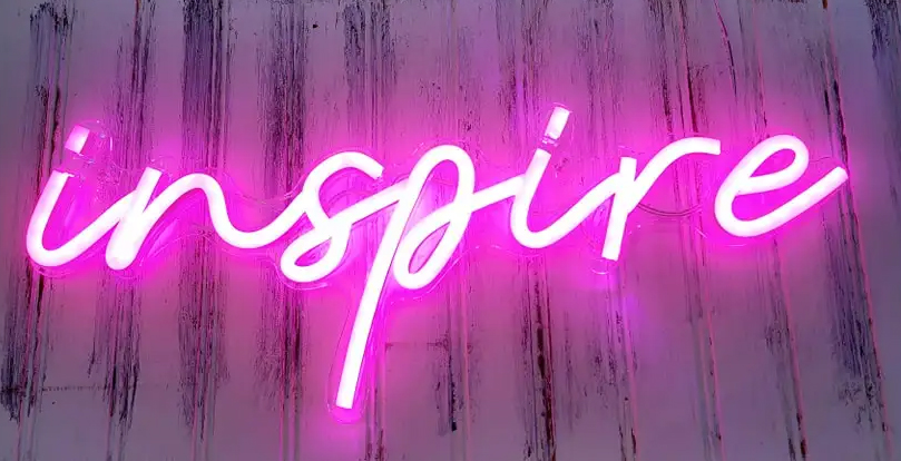 INSPIRE - svjetleća LED reklamna lampa na zidu neonska okačena