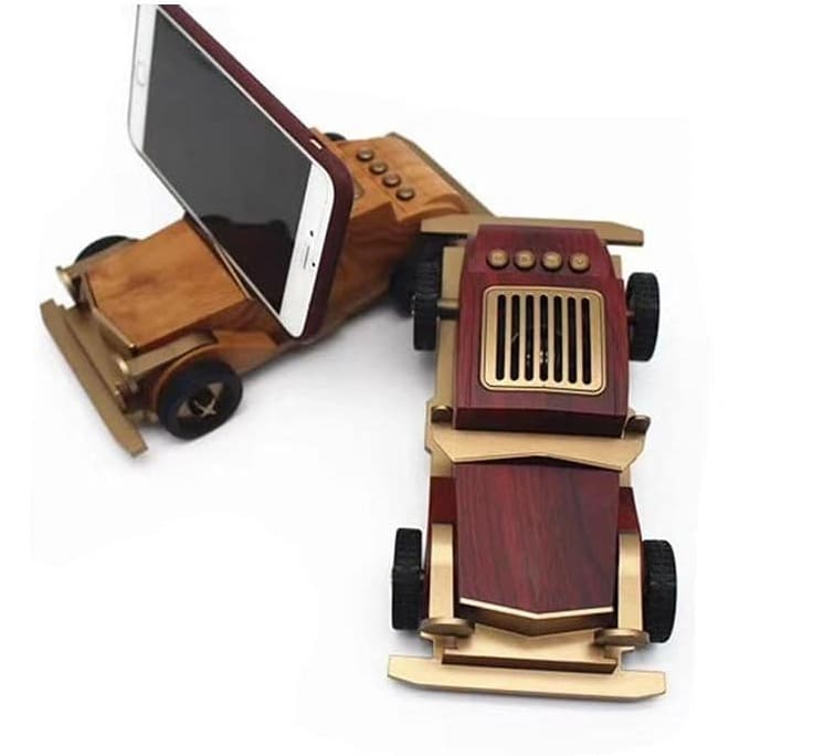 auto radio mini prijenosni vintage retro drveni