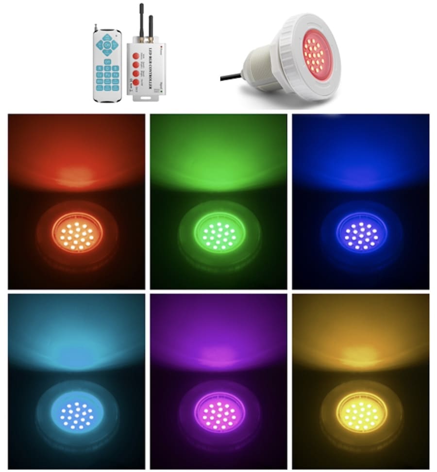 Rasvjeta za bazen - RGB LED rasvjeta u boji bazena, ribnjaka, fontane