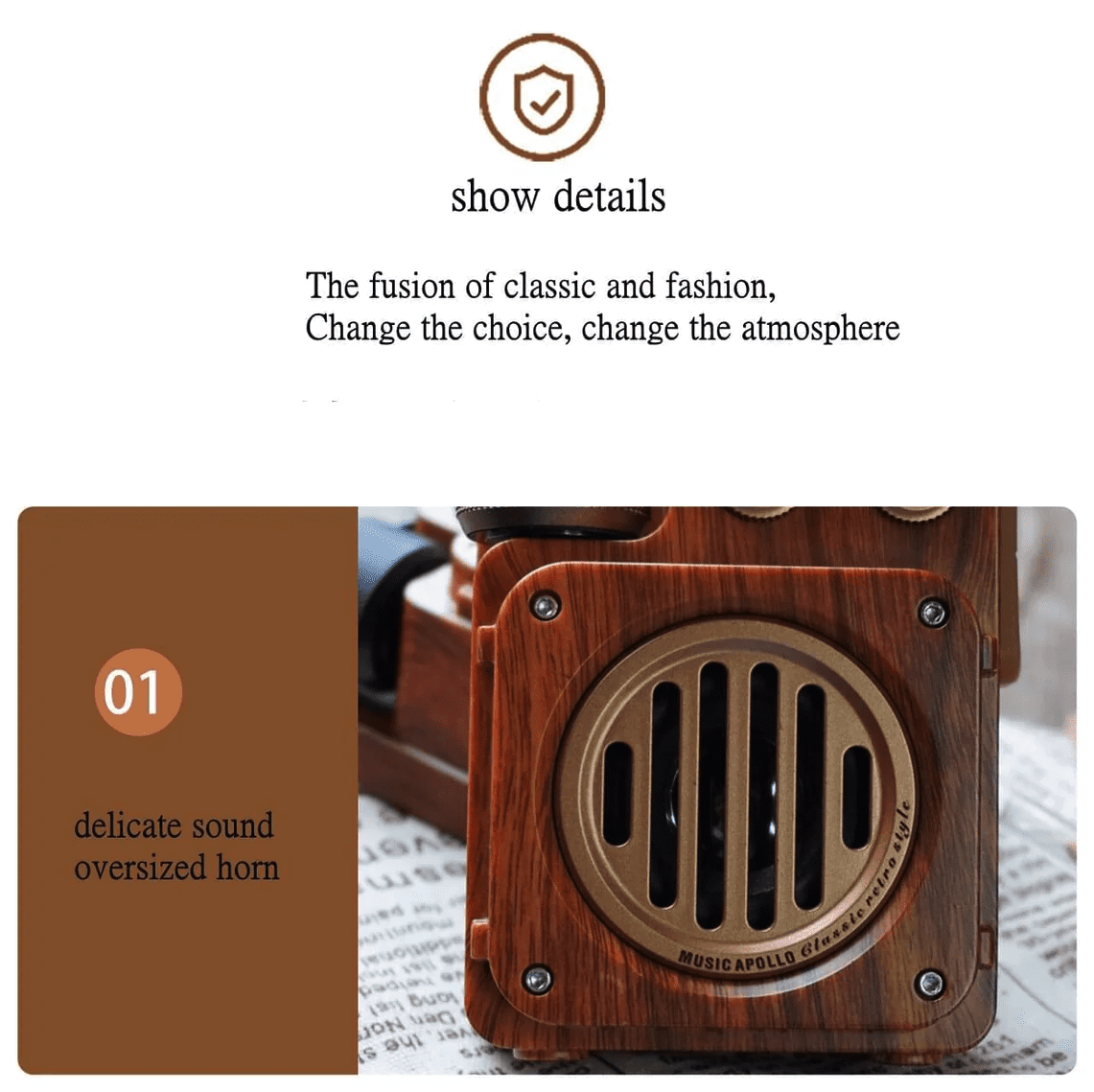 radio od drveta vintage retro dizajn prijemnika
