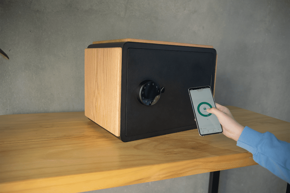 pametni luksuzni pametni sef napravljen od drva sa podrškom za aplikacije