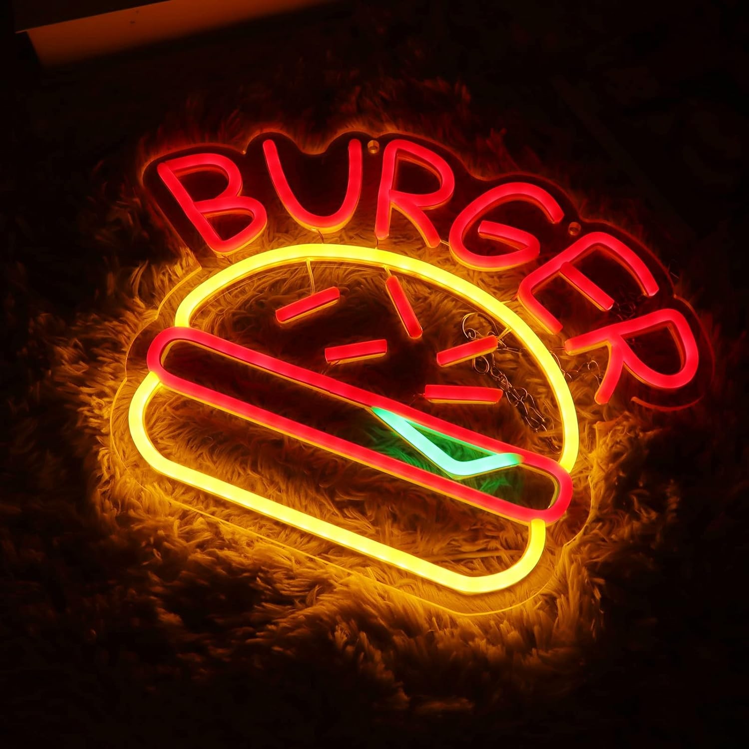 Burger Advertising svjetleći svjetleći LED neonski natpis